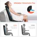 CuPiLo Back Massager for Pain Relief Deep Tissue - Shiatsu Massage Chair Pad for Back with Heat,Back Support Inflatable Flap Chair Massage,Gifts for Men Dad