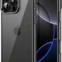 JETech Case for iPhone 16 Pro Max 6.9-Inch, Non-Yellowing Shockproof Phone Bumper Cover, Anti-Scratch Clear Back (Black)