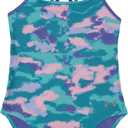 Under Armour Girls' One Piece Swimsuit (10, Radial Turq Camo)