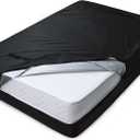 Mattress Bags for Moving and Storage, Heavy Duty Twin XL Mattress Bag with 4 Strong Handles, Waterproof Mattress Cover/Protector for Moving Twin XL Size, Reusable Thick Tarp, Black