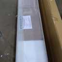 BARNSMITH 48in x 96in Glass Barn Door and 8FT Sliding Door Hardware Included, 5-Panel Frosted Glass, Solid Wood Covered with Water-Proof PVC Surface, Easy Assembly, Grey (Gray)