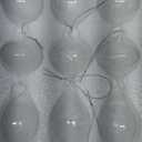 Syhood 9 Pcs Clear Glass Christmas Ornaments Ball Blown Clear Glass Ball Ornaments Christmas Tree Hanging Decorations with Finial for Xmas Tree Holiday Gift Home Winter