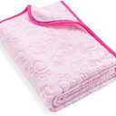 Pink Blanket for Dog Accessories Girl, Pink Stuff for Small Puppy Kitten Indoor Cats, Washable Soft Dog Blanket Supplies (32x40 inches)