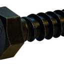 Small Parts 5032LB 1/2" x 2" Hex Lag Screw Gimlet Point Black Oxide (Pack of 10)