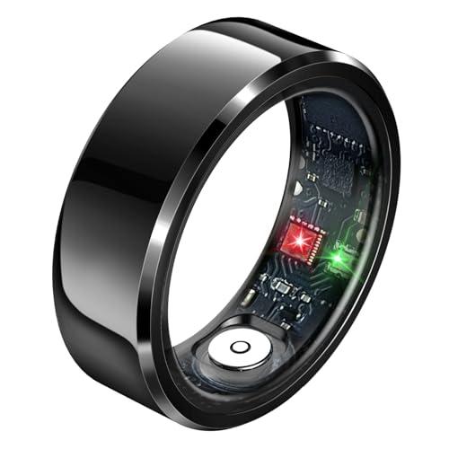 Lemolf Smart Rings, Fitness Tracker Ring, Heart Rate, Blood Oxygen, Stress, Step Tracker, Sleep Monitoring, Air Gestures, No Subscription Fee, IP68 Waterproof for iPhone&Android (Black, #9)