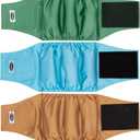 Dog Diapers - High Absorbing Belly Bands for Dogs (Washable, Reusable 5 Pack) (Large)