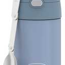 THERMOS FUNTAINER Insulated Food Jar, 16 Ounce, Kid Friendly Food Jar with Foldable Spoon, Denim Blue