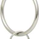 Ivilon Drapery Eyelet Curtain Rings - 2" Ring Loop for Hook Pins, Set of 14 - Brushed Nickel