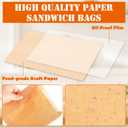 GBACHOOSE 600 Pack Paper Sandwich Bags10x10 inch Wax Paper Bags, Greaseproof Bag Bakery Wax Bag for Food, Sandwich, Snacks, Cookie, Candies and More(Kraft)