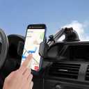 Bittwee Car Suction Cup Phone Holder, 360 Rotation Anti-Shake Stable Windshield Dashboard Window Cellphone Holder Mount with Sticky Gel Pad, Compatible with 12 13 14 15 Pro MaxCarbon Fiber