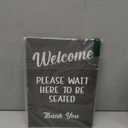 Welcome Sign Stand - Freestanding or Adhesive, Blackboard Effect Acrylic Stand for Cafes, Restaurants or Pubs