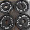 Cast Iron 2-Inch Olympic Weight Plates Set for Strength Training, Barbell Free Weight Plate Set for Weightlifting in Home Gym, Multiple Sizes From 2.5LB to 40LB (Set: 40 lbs (4x 10 LB))