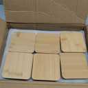 CONNOO 12 Pack 9oz, 3oz Frosted Square Candle Jars for Making Candles, Thick Glass Bulk Empty Candle Containers with Airtight Bamboo Lids for Candle Making, Sticky Warning Labels - Dishwasher Safe