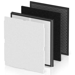 4 Pack MinusA2 Filter Replacement Kit Compatible with MinusA2 Air Purifi-ers, SPA-700A, SPA-780A, SPA-780N, 4-in-1 HEPA and Activated Carbon Filter [for Odor]