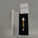 Small Gold Watches for Women,Analog Womens Watch with Stainless Steel Expansion Band,Oval Case Roman Dial,Water Resistant (5.91in-6.7in)