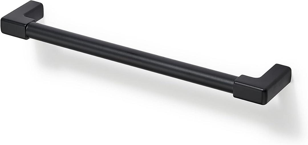 TUNNY 10 Pack Classic Solid Cabinet Handles-6.3"/160mm Screw Spacing Matte Black Furniture Hardware Handles for Bathroom Dresser Kitchen Cabinets Bedroom Cabinet Pulls