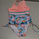 Bfustyle Girls One Piece Swimsuit Cute Striped Bathing Suit 
Size 7T