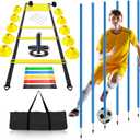Haootadiy Soccer Agility Training Poles Equipment |Adjustable Soccer Equipment for Training Includes 6 Flexible Agility Poles