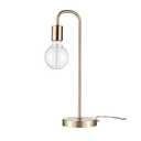 GLOBE Electric 67433 Holden 18" Table Lamp, Matte Brass, Modern, Night Stand, Bedroom Décor, Living Room, Bedside Light