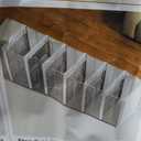 6 Pack Folding Closet Organizers Storage Box, Stackable Storage Bins, Plastic, Clear/Black