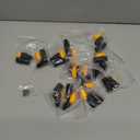 Relaxweex 15 Pcs RJ45 Cable Connector Outdoor Waterproof RJ45 Panel Mount Connector Metal Shielded LAN Network Protective Cover Guard for CAT6A/6/5E/5, Black