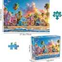 Puzzles for Adults 1000 Pieces,Romantic Beach Jigsaw Puzzle with 1:1 HD Poster, Perfect Interlocking No Dust, Stress Relief Ideal Gift for Family Games