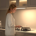 Under Cabinet Lighting Wireless 8Pack, 3 Color Temps Motion Sensor Light Indoor, 8" Dimmable Closet Lights Battery Operated, Rechargeable LED Magnetic Light, Under Counter Lights for Kitchen, Stairs