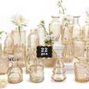 RUCKACE Bud Vases in Bulk 22 Gold Glass Small Vases Flower Vase for Centerpiece Table Wedding Decorations Home Decor Party