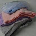 HOMEXCEL 5 Pack Microfiber Hair Towels - 40 x 20 inches Super Soft, Fast Drying Turbans for Long, Thick, Curly Hair - Anti Frizz Wrap with Elastic Strap