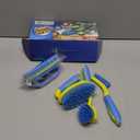 Scrub Brush Set for Bathroom Kitchen Bathtub Toilet Deep Cleaning Brush Tools All Purpose Cleaner Sponge Scrubbing Brushes with Ergonomic Handle, 4-Piece