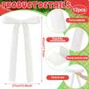 Hoteam 12pcs Large Furry Christmas Bows 11 x 18 Inch Faux Fur Tree Topper Decorations Rustic Fluffy Ornaments for Christmas Tree Wreath Door Porch Farmhouse Holiday Party Decor(White)