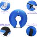Katoggy Inflatable Dog Cone Collar for After Surgery, Doggie Neck Blow up Donut Recovery ECollar, Soft Adjustable Dog Cone for Small Medium Large Dogs and Cats (Blue, Medium (Neck: 11"-15"))