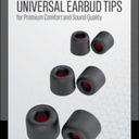 Acoustix Universal Memory Foam Replacement Earbud Tips - Black - 6pcs