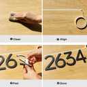 2 x 4 Inch Acrylic Frosted Matte Black Letter P, Adhesive House Letters and Numbers for Outside, Modern House Numbers for Apartment Door Farmhouse Mailbox Office Hotel, Address Numbers and Letters