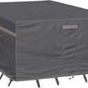 Heavy Duty Waterproof Patio Furniture Covers,Fade Resistant Outdoor Table and Chair Covers Square 48" Wx 48" D x 28" H Dark Grey