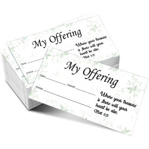 Eaasty 200 Pieces Church Offering Envelopes My Offering Bill Size Envelope Church Tithe Envelopes for Donations, Religious Occasions (Offering Style)