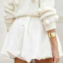 Bubble Skirt Mini Skorts for Women with Pockets Casual Ruffled High-Waist Golf Tennis Sports Cute Party Fashion