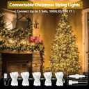 Connectable 200 LED String Lights Indoor Outdoor with Timer, 66FT 13 Modes Warm White Christmas Lights Waterproof, Twinkle Fairy Lights Plug in Clear Wire for Christmas Tree, Bedroom, Classroom Decor