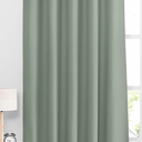 NICETOWN Blackout Large Bedroom Curtains 90 inches Long - Room Dividers Thermal Insulated Sound Dampening Grommet Window Treatments for Living Room (Sage Green, W66 x L90)