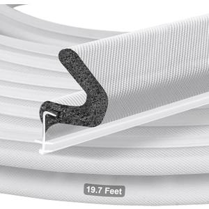 Kerf Weather Stripping for Doors,19.7 Feet Door Weather Stripping Door Seal Strip for Large Gap,Easy Cut to Size and Installation