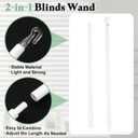 uxcell 2Pcs 46" Blinds Wand Replacement, Combinable Blinds Tilt Wand with Hook, Vertical Blind Rod Stick for Window Curtain Opener Accessory, White
