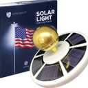 Solar Flag Pole Light - 111 LED - Brightest Outdoor Flagpole Light for Most In-Ground Flagpoles - Dusk to Dawn Lighting - Pole Topper - Rechargeable Battery
