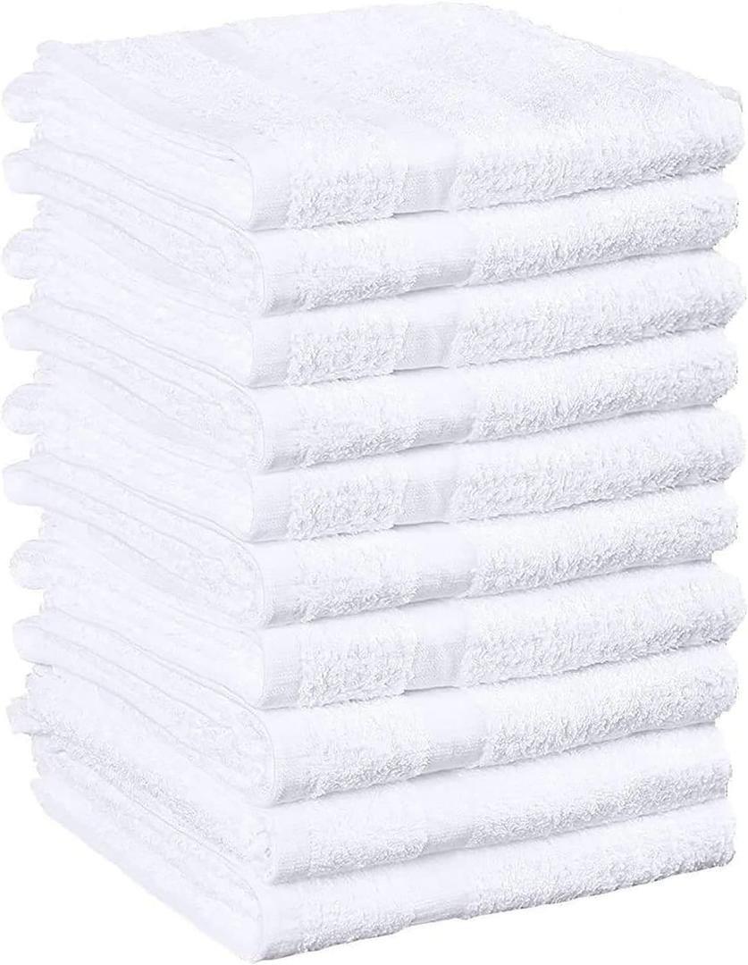 Spa Facial Towels - Salon Hand Towels Bulk for Estheticians - Soft Toallas para Salon De Belleza - 16 x 27 Inches - Pack of 12 (White)