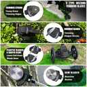 Cordless Weed Wacker Eater Battery Powered, 21V Lightweight Electric Weed Trimmer with 2 Battery Operated & Charger& Wheels & Shears, No-String Grass Trimmer/Brush Cutter/Lawn Edger for Yard Garden