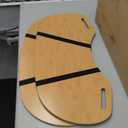 Thyle 2 Pcs Wood Curved Lap Desk - 30.5'' x 12.5'' Lap Table with Handles,Wooden Board Curved Keyboard Tray for Laptop Computer & Mouse
