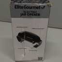 Elite Gourmet EJO800 High Power Torque Automatic Battery Operated Electric Jar Opener, One-Touch Electric Operation, Easily Remove Most-Size Lids with Auto-Size Guides, Black/Gray (Single)