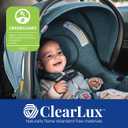Chicco KeyFit Max Zip ClearLux Infant Car Seat and Base, Rear-Facing Seat for Infants 4-30 lbs., Zip-Open Privacy Shield, Compatible with Chicco Strollers, Baby Travel Gear | Verona/Grey, EXP: MAY2031