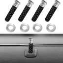 3 x 4PCS American Flag Car Door Lock Knobs, Automotive Door Lock Switches, Carbon Fiber Auto Inner Latch Pull Pin Cap Replacement, Car Modification Accessories for SUV Sedan Truck (Black&White)