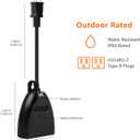 Amazon Basics Outdoor Smart Plug with 2 Individually Controlled Outlets, Works with Alexa Only, 2.4 GHz Wi-Fi, No Hub Required, Black