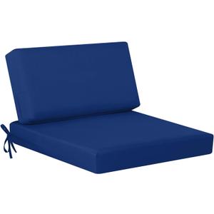 idee-home Outdoor Cushions for Patio Furniture, Outdoor Seat Cushion, Waterproof Couch Hampton Bay Deep Seat Replacement Chair Cushions for Garden Lawn Backyard Deck, 26.5 x 26.5 Navy Bue